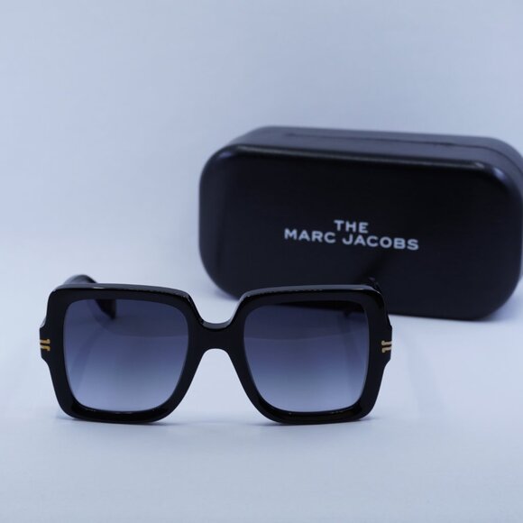 Marc Jacobs MJ 1034/S 0RHL 9O Square Sunglasses - Black/Grey Gradient - Picture 2 of 8